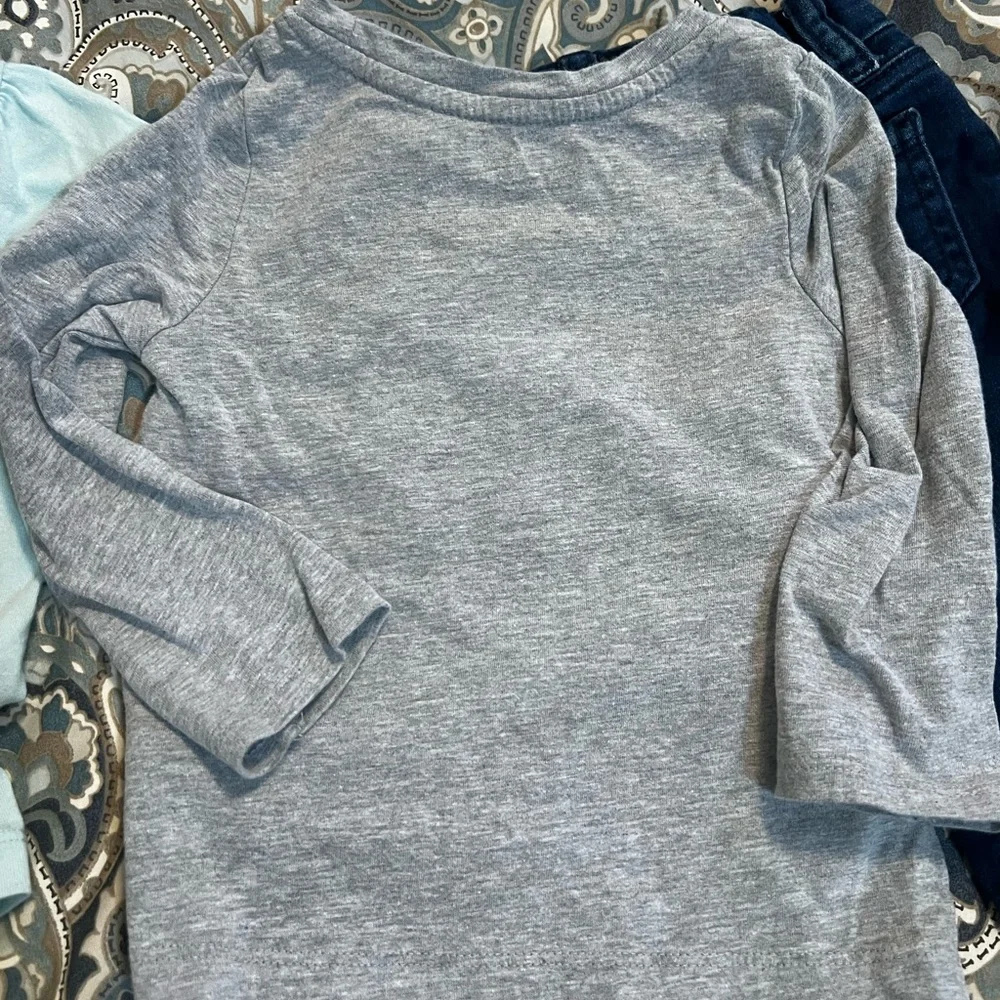 Jeans cat & Jack ,Carter's Long Sleeve Panda Tees , unicorn tee- 18 months